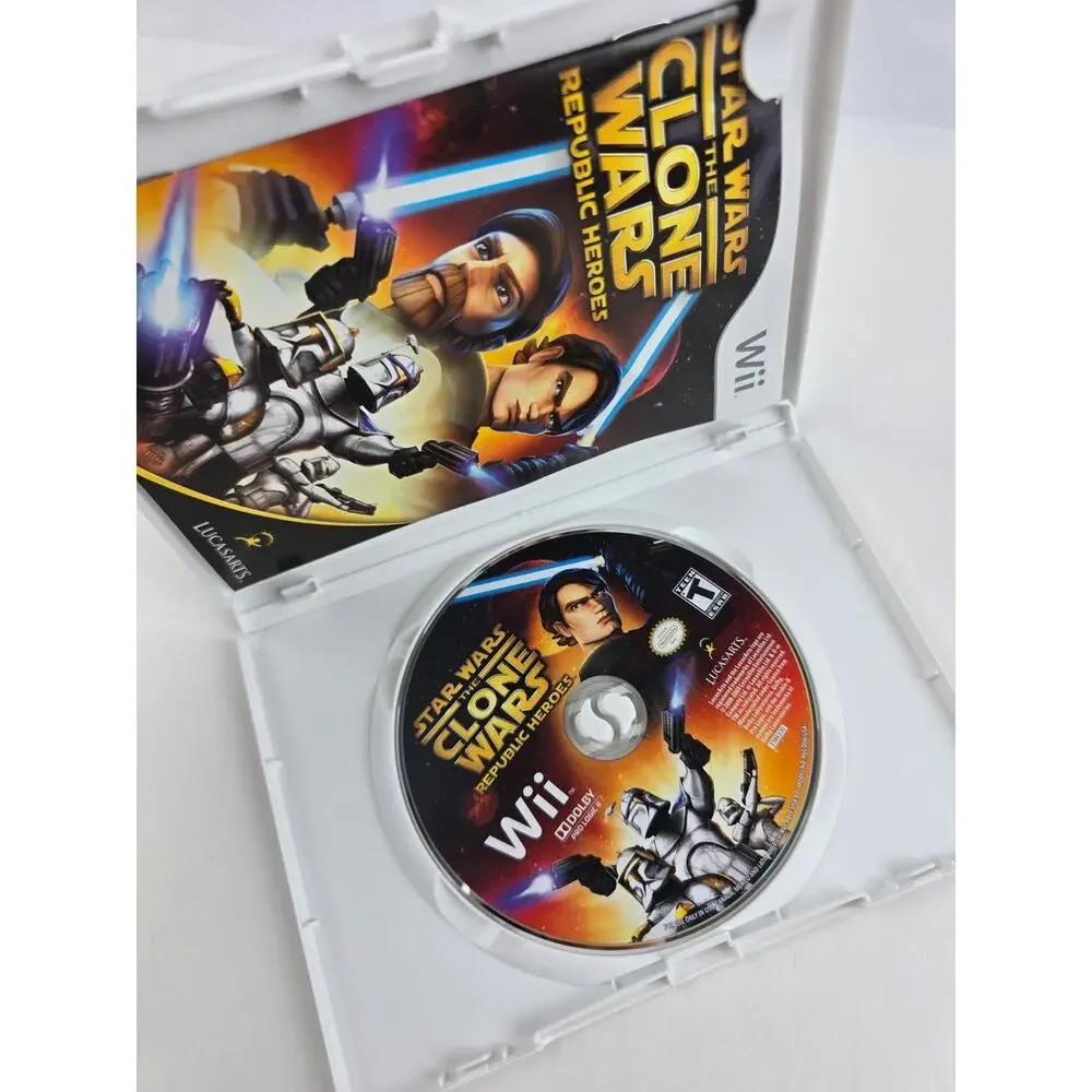 Nintendo Wii Lot Star Wars Games Clone Wars, Complete Saga, Force Unleashed II